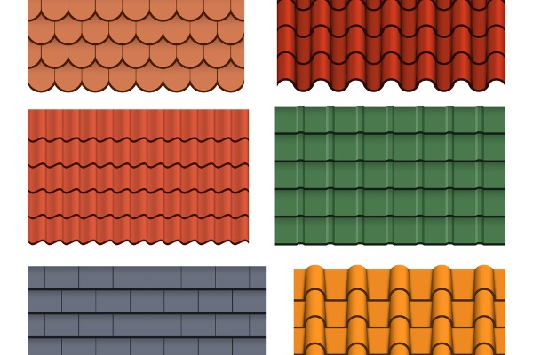 An image displaying the different roof materials that can be used in a replacement.