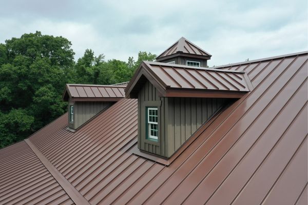 Metal roof installed on a home