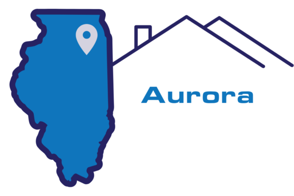 Map of where Renowned Building Solutions provides roofing services in Aurora, IL